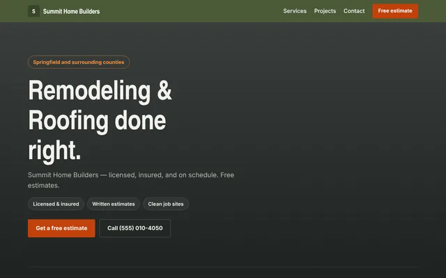 Contractor template