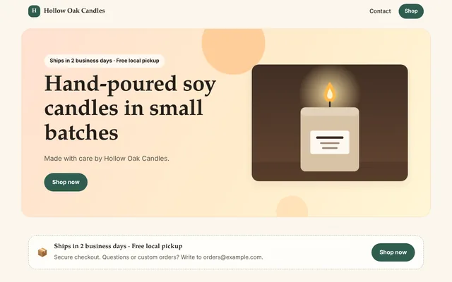 Storefront template